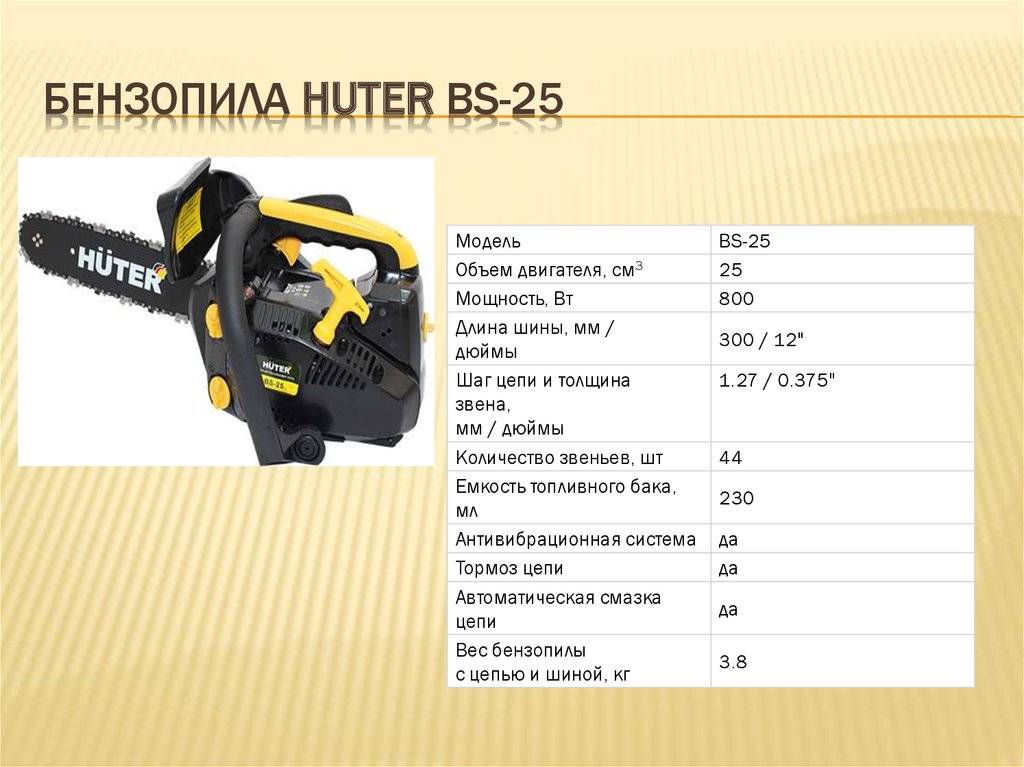 Бензопила huter bs-52. базовая комплектация, деталировки и технические характеристики. подготовка к эксплуатации
