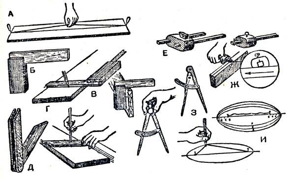 Столы и инструменты для плоскостной разметки