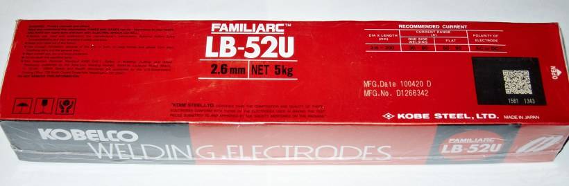Назначение и описание характеристик электродов lb 52u