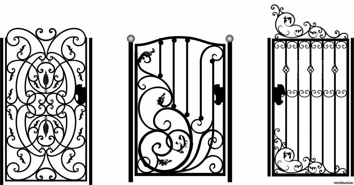 Кованые ворота своими руками: образцы чертежей, эскизов, схем на фото и видео