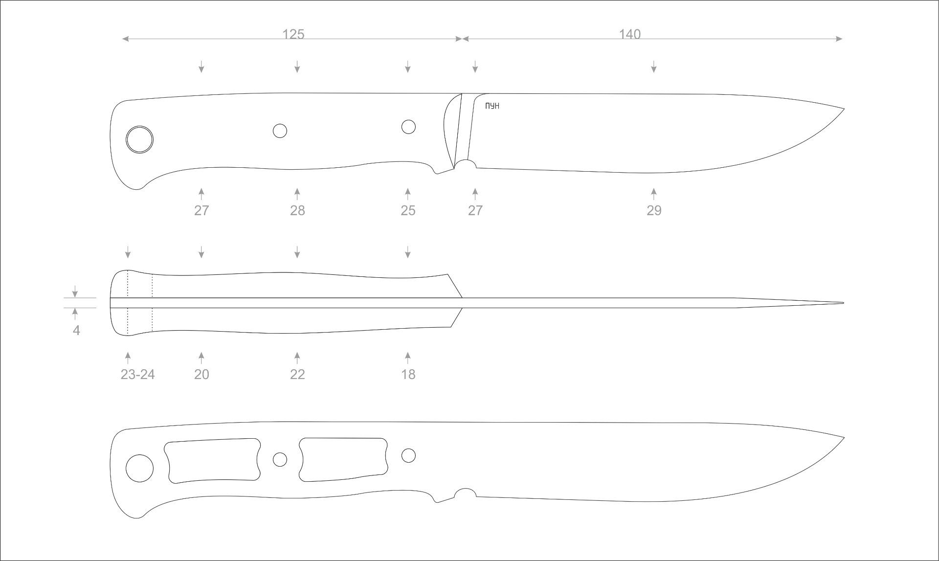 Метательные ножи: чертежи с размерами и инструкция по изготовлению своими руками