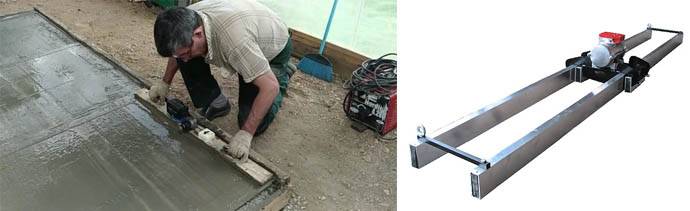 Виброрейка для укладки бетона - как выбрать или сделать своими руками