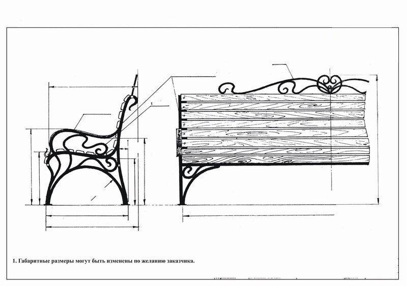 Садовая скамейка своими руками: используем чертежи для изготовления