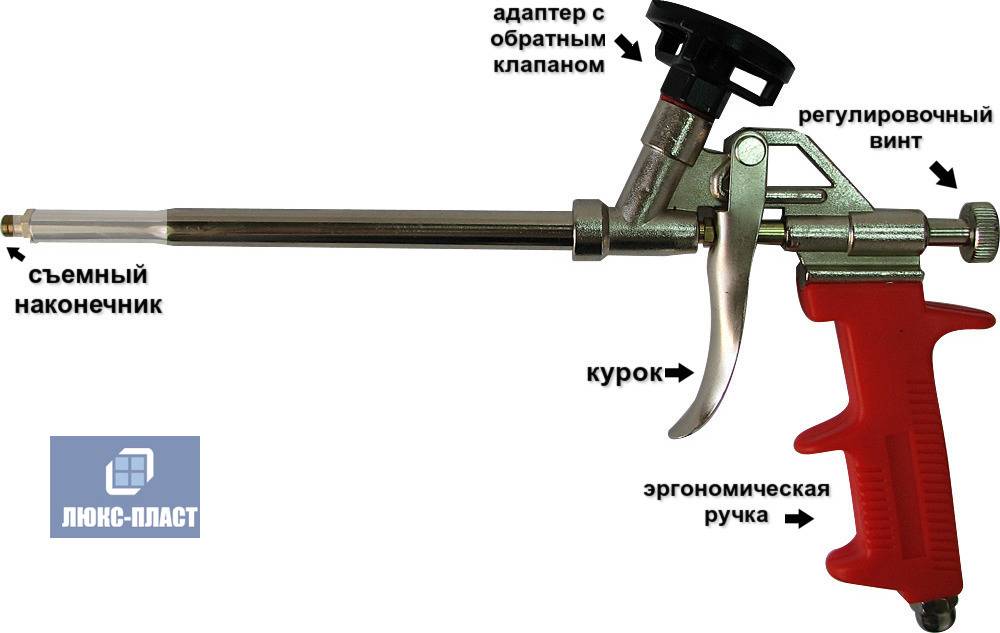 Как пользоваться пистолетом для пены — устройство, виды, выбор и ремонт
