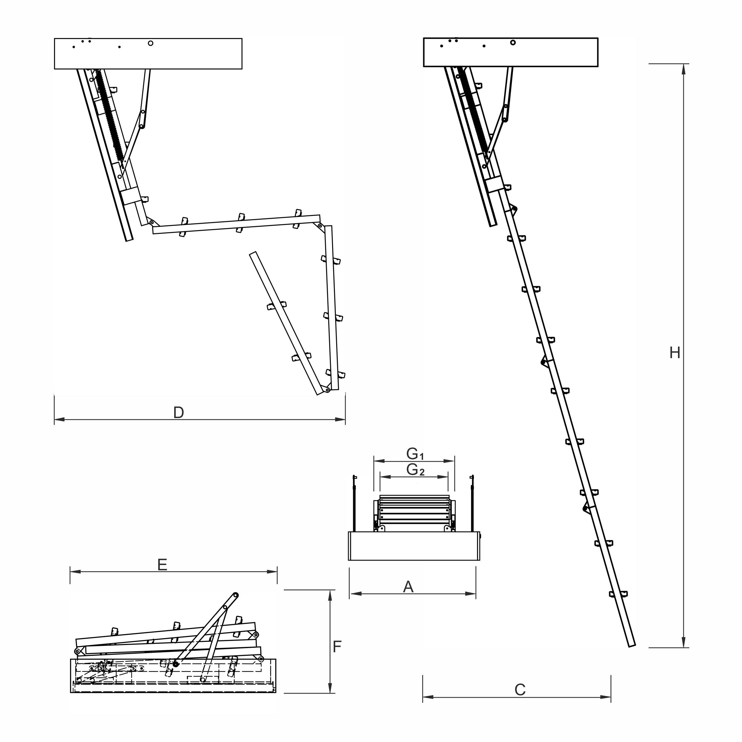 Установка люка на чердак с лестницей своими руками: пошаговая инструкция - размеры и расстояние от стены +видео