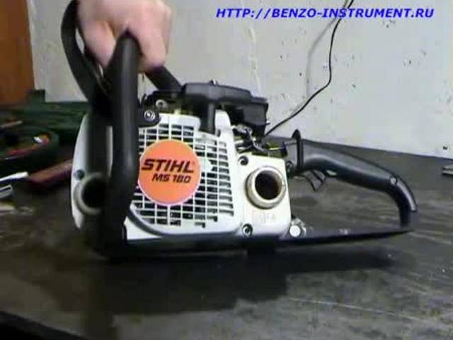 Как заменить шнур стартера бензопилы stihl 180